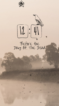 Day of the Dead Announcement with Log in Foggy Swamp Instagram Video Story Design Template