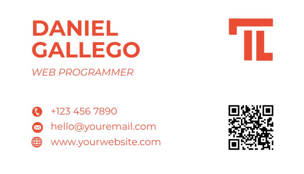 Software Development and Programming Business Card USデザインテンプレート