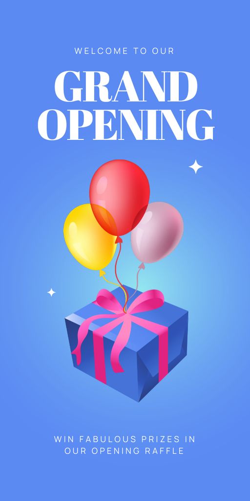 Fabulous Grand Opening Event With Raffle Graphic Design Template