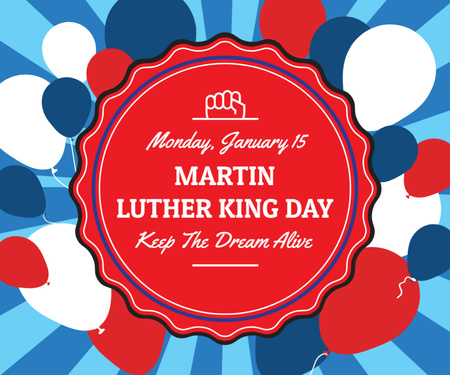Martin Luther King day Card Medium Rectangle Design Template