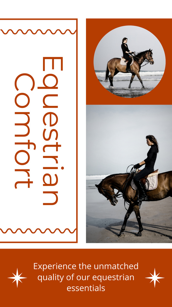 Designvorlage Durable Equestrian Equipment Promotion für Instagram Story