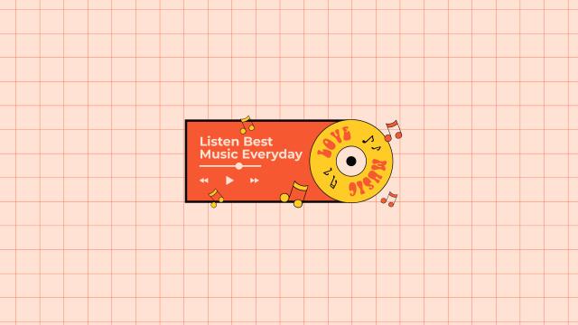 Love Music Disc Recordings For Everyday Youtube Design Template