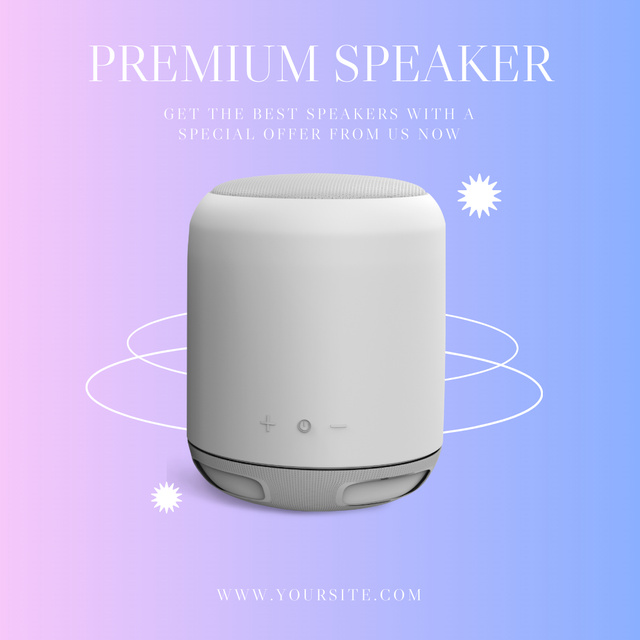 Ontwerpsjabloon van Instagram van Best Price Offer for Premium Portable Speaker