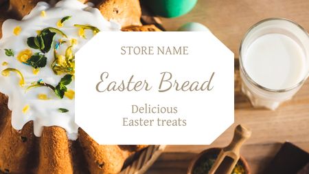 Delicious Easter Holiday Treats Offer Label 3.5x2in Design Template