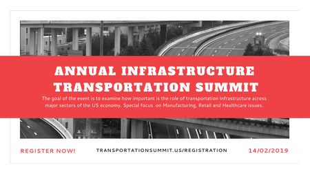 Ontwerpsjabloon van Title van Jaarlijkse top voor infrastructuurvervoer