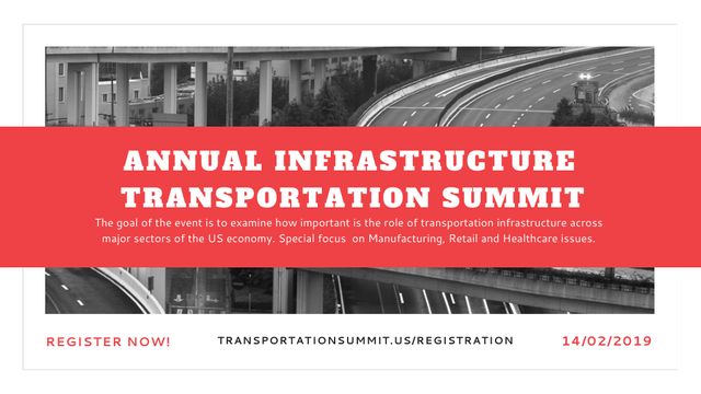Plantilla de diseño de Annual infrastructure transportation summit Title 