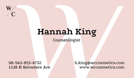 Cosmetologist Service Offer Business card Design Template