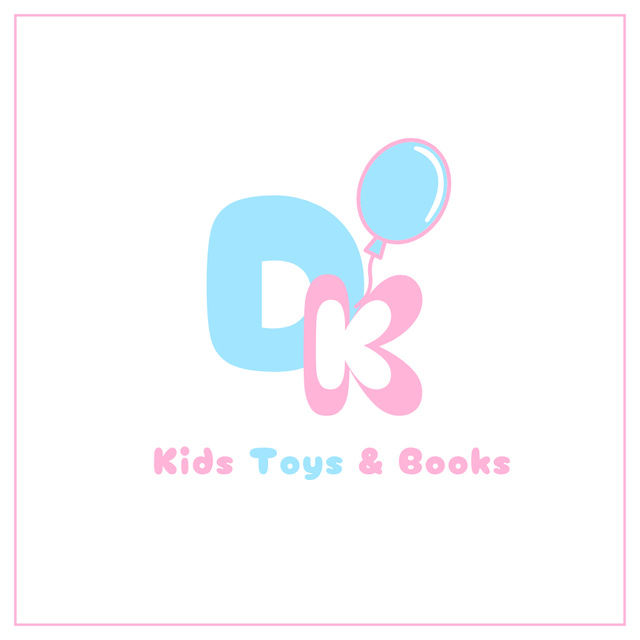 DK Kids Toys & Books Store Logo Logo Tasarım Şablonu
