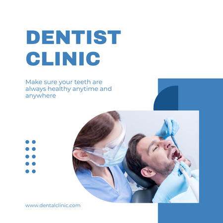 Patient in Dental Clinic Animated Post Design Template