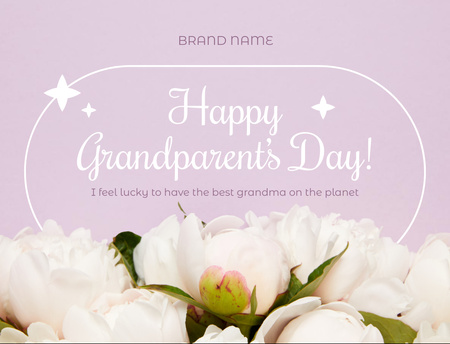 Plantilla de diseño de Happy Grandparents' Day Postcard 4.2x5.5in 