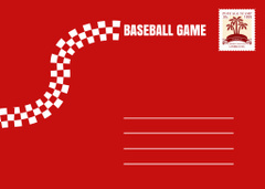 Baseball Game Play Off Red