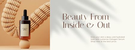 Plantilla de diseño de Skincare products Offer with Cosmetic Jar Facebook Video cover 