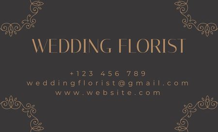 Floral Design for Your Wedding Business Card 91x55mm – шаблон для дизайна