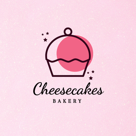Designvorlage Satisfying Bakery Ad with a Yummy Cheesecake für Logo