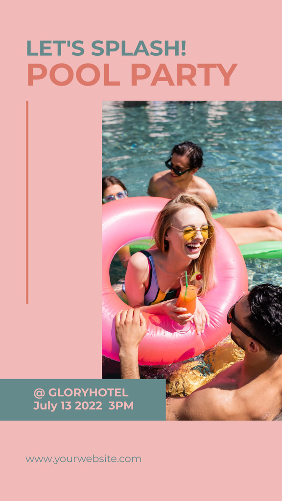 Fun Rarty in Pool Instagram Story – шаблон для дизайна