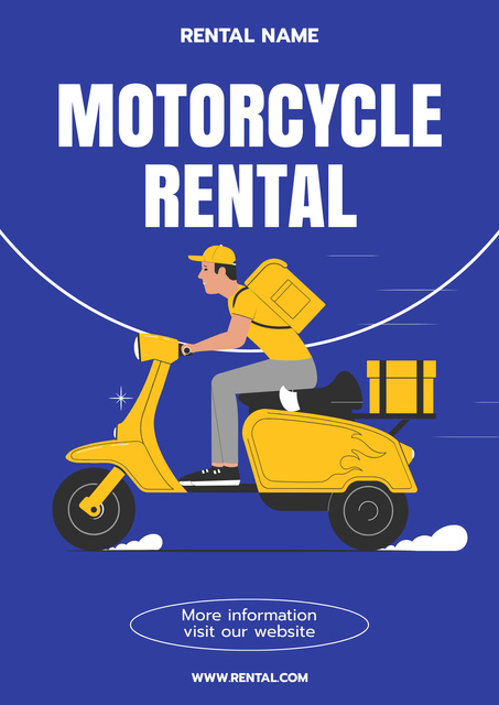 Modèle de visuel Scooter Rental Services - Poster
