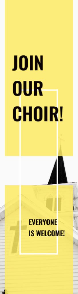 Invitation to a religious choir Skyscraper – шаблон для дизайну