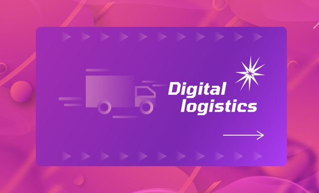 Digital Logistics Service Business Card 91x55mm tervezősablon
