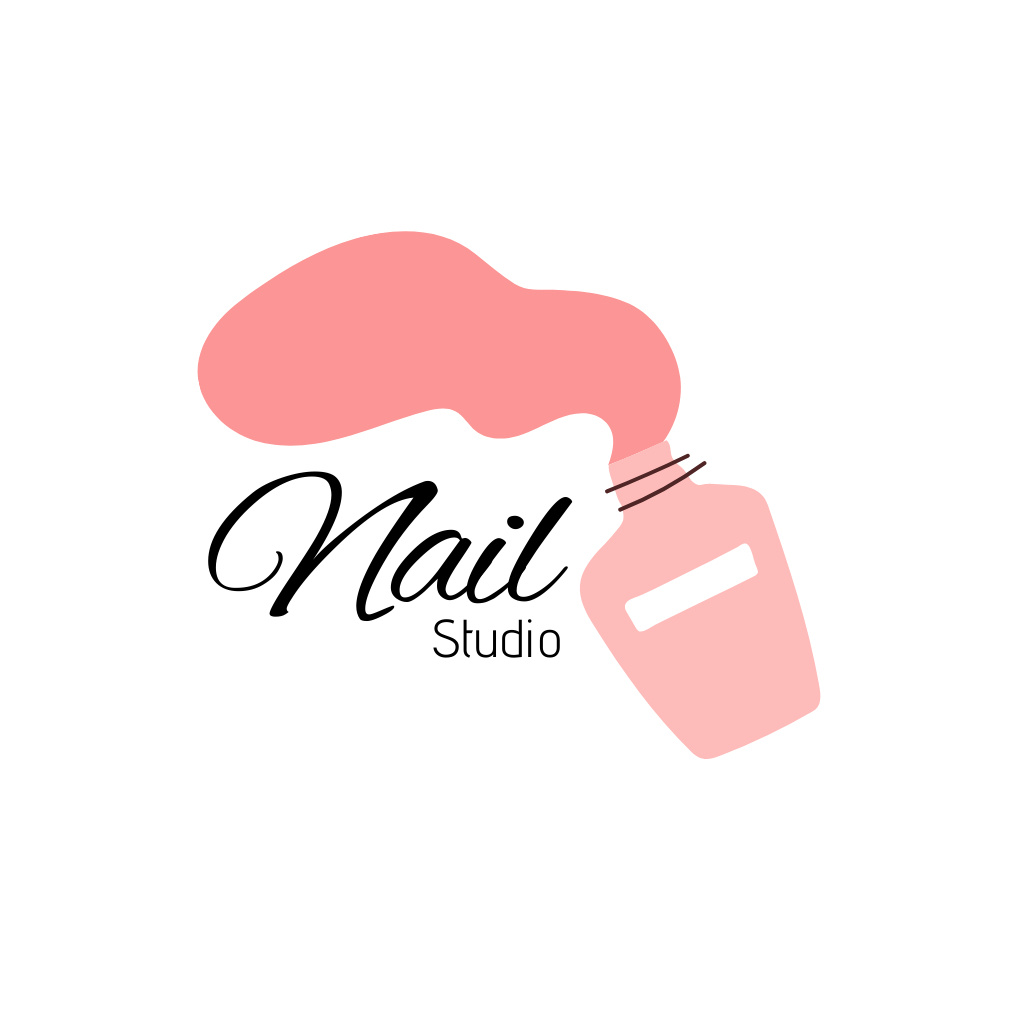 Designvorlage Elegant Manicure And Pedicure Studio Services Offer für Logo