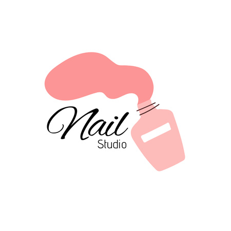 Elegant Manicure And Pedicure Studio Services Offer Logo Design Template