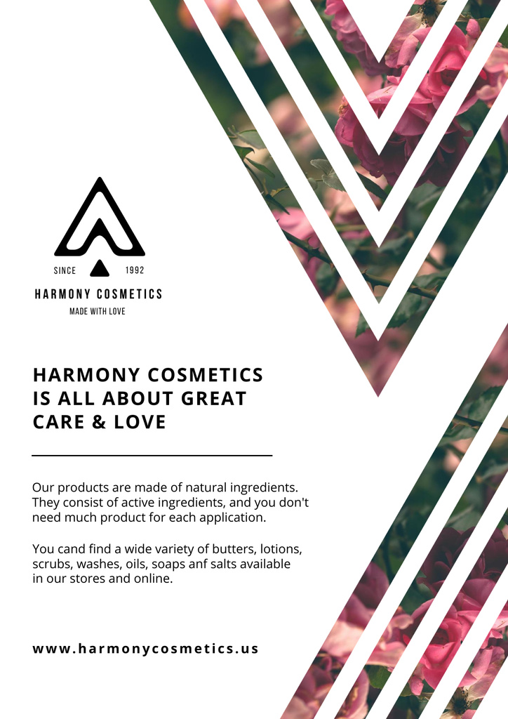 Ontwerpsjabloon van Poster van Natural Cosmetics advertisements