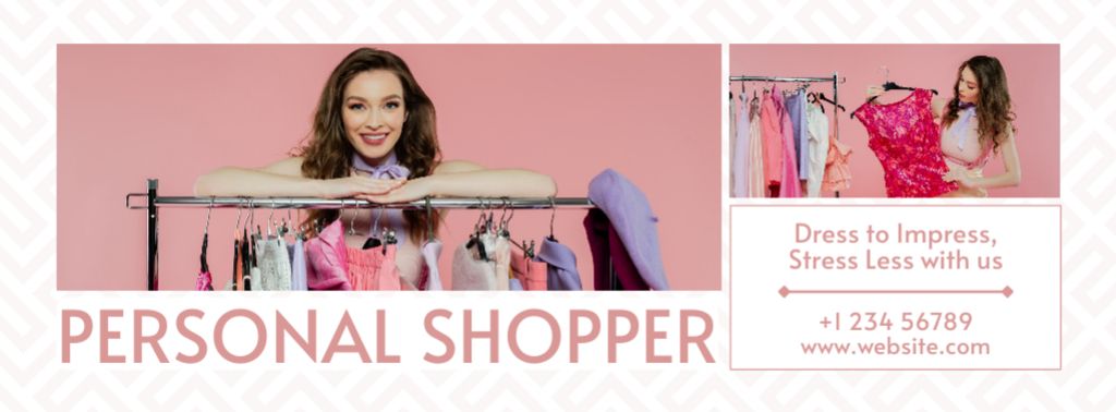 Template di design Personal Shopper to Create Stylish Wardrobe Facebook cover