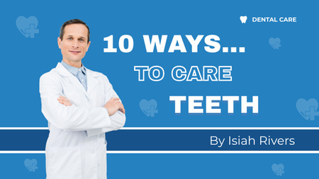 Doktorlu Diş Kliniği Reklamı Youtube Thumbnail Tasarım Şablonu