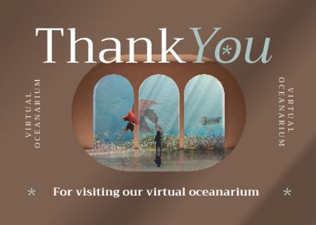 Ontwerpsjabloon van Card van Virtual Oceanarium Ad