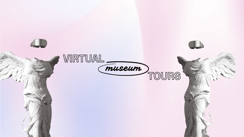 Modèle de visuel Girl in VR Glasses with Sculpture - Youtube