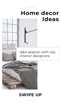 Plantilla de diseño de Home Decor Ideas with Modern Bedroom Instagram Story 