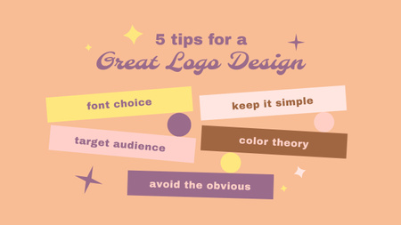 Modèle de visuel Tips for Great Logo Design - Mind Map