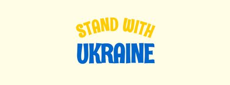 Stand with Ukraine and Ukrainians Facebook cover Design Template