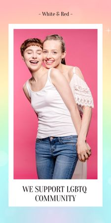 Modèle de visuel Cute LGBT Couple - Graphic