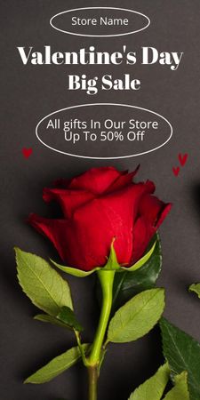 Sale on All Gifts for Valentine's Day Graphic Design Template