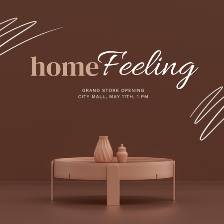 Designvorlage Home Decor Angebot mit stilvollem Sessel für Animated Post