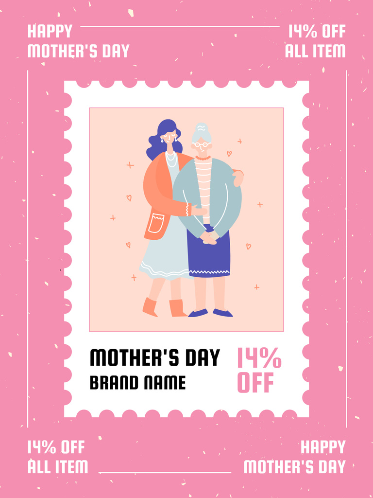 Ontwerpsjabloon van Poster US van Special Discount Offer on Mother's Day Holiday