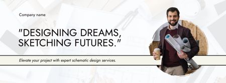 Inspiring Quote About Architectural Studio Workflow Facebook cover Design Template