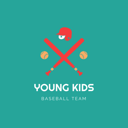 Baseball Club Emblem with Bits and Balls Logo – шаблон для дизайна