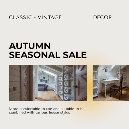 Autumn Sale of Modern Furniture Instagramデザインテンプレート