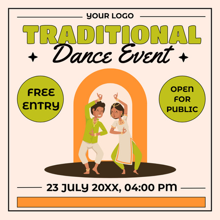Promo of Traditional Dance Event Instagram Design Template