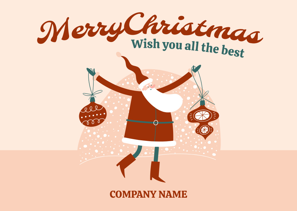 Christmas Greetings Illustrated Card – шаблон для дизайну