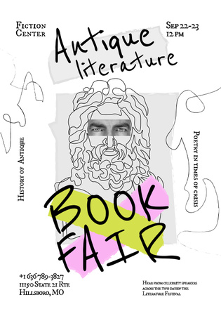 Book Fair Announcement Poster 28x40in – шаблон для дизайна