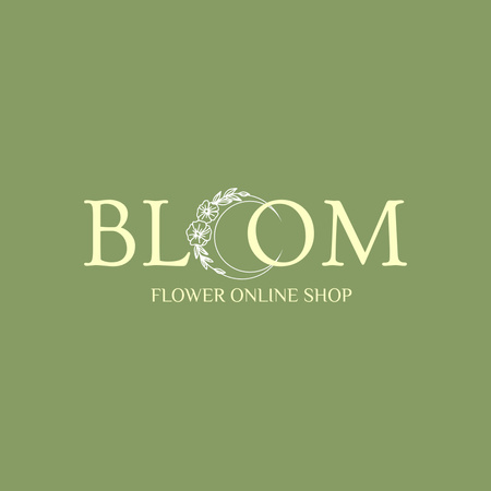  Flower Shop Advertisement Logo Design Template