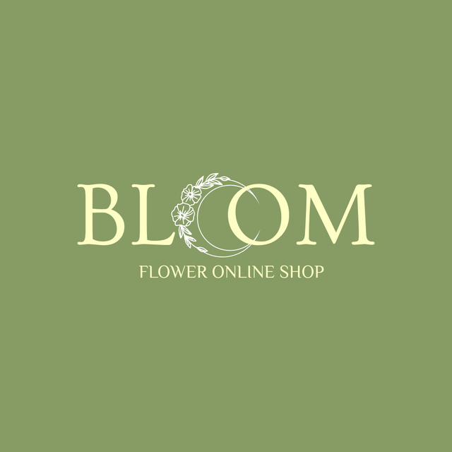  Flower Shop Advertisement Logoデザインテンプレート