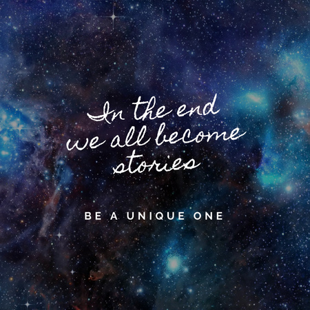 Ontwerpsjabloon van Instagram van Inspirerend citaat met ruimte