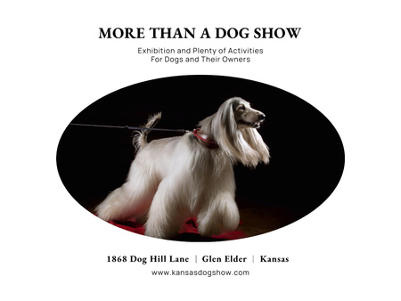 Dog Show in Kansas Poster 18x24in Horizontal Design Template