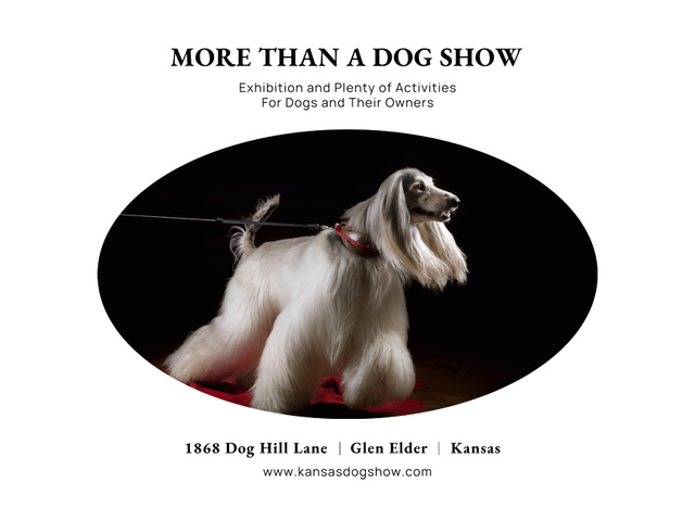 Dog Show Event in Kansas Poster 18x24in Horizontal Design Template