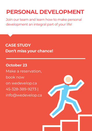 Personal development in Case study Poster A3 Design Template