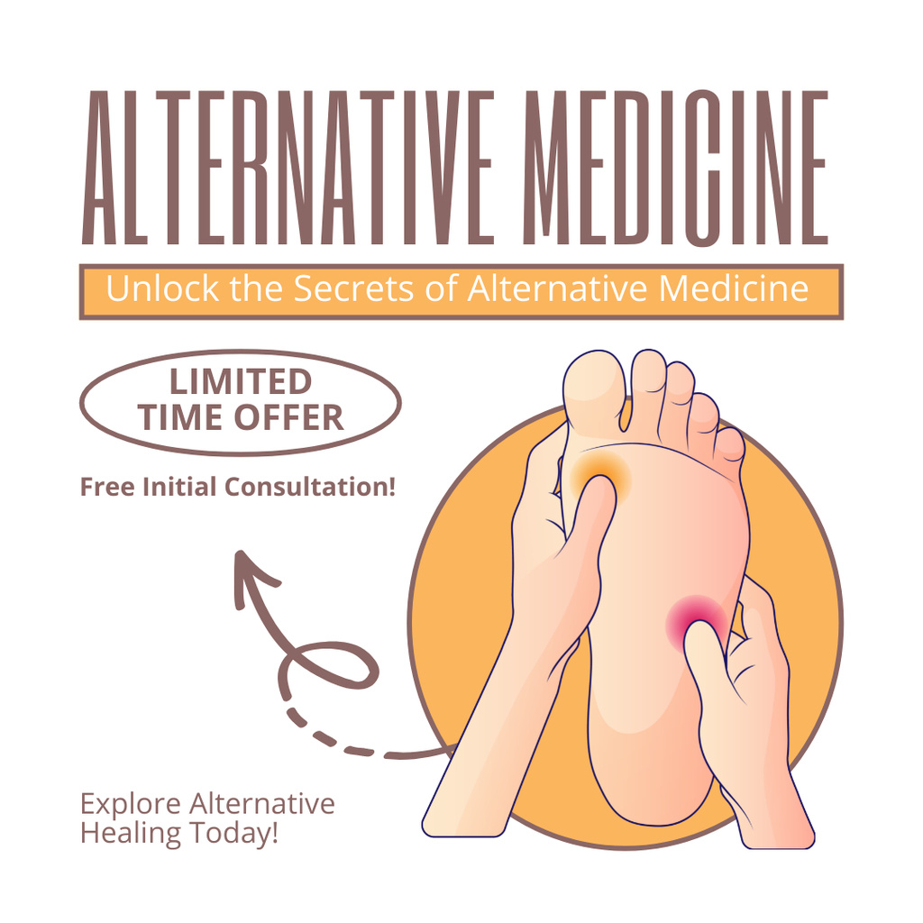 Limited Time Offer Of Reflexology Session And Consultation Instagram AD Πρότυπο σχεδίασης