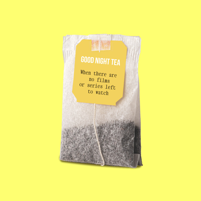 Funny Joke with Tea Bag Instagram Modelo de Design